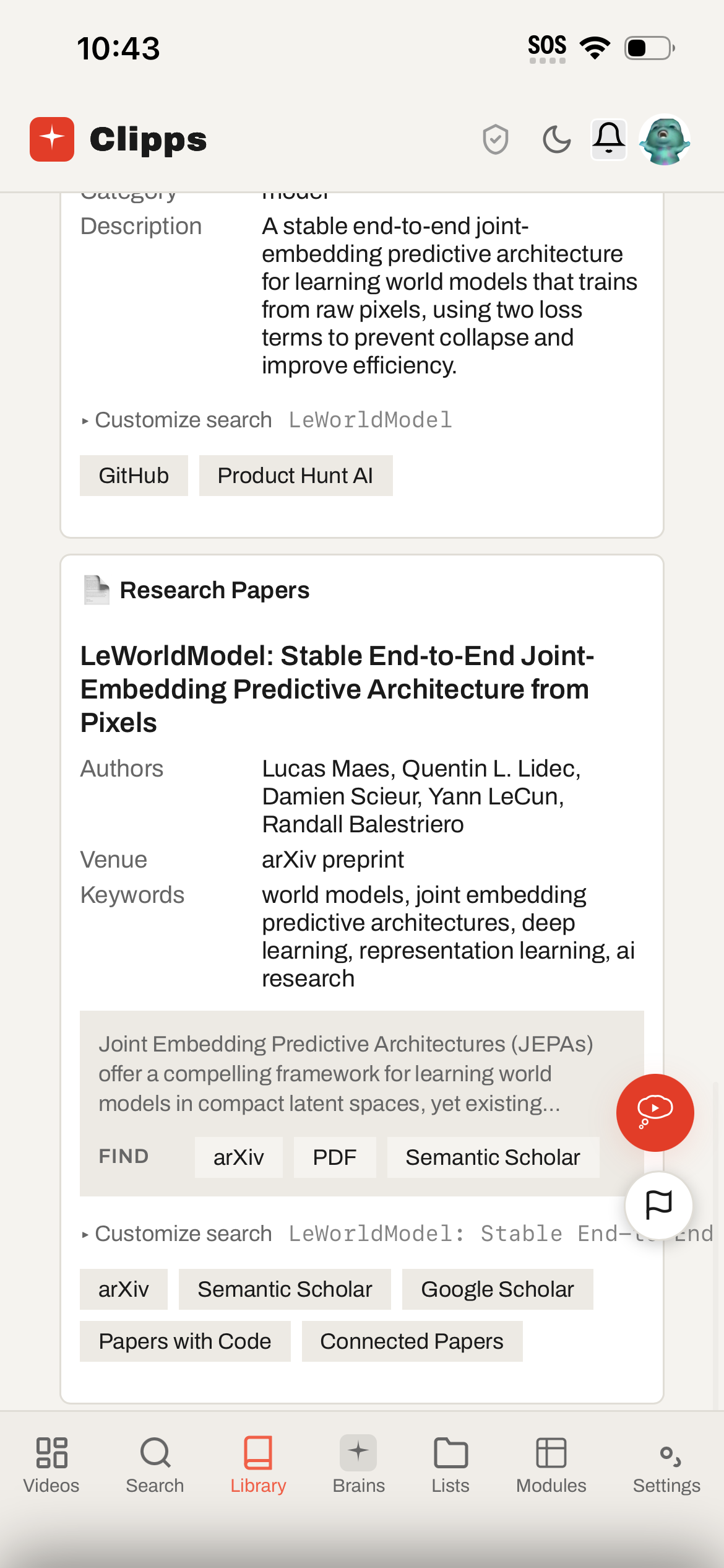 LeWorldModel reference links